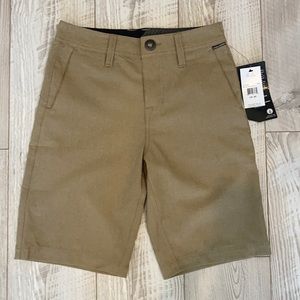 Boys Volcom Frickin SNT Static hybrid shorts Khaki